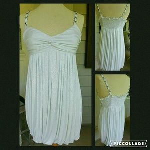 Alexia Admor CHAIN STRAP Grecian Drape smocked Goddess dress D451ACT *ALTERED*